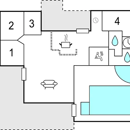 Holiday home 4 Bedroom Awesome In